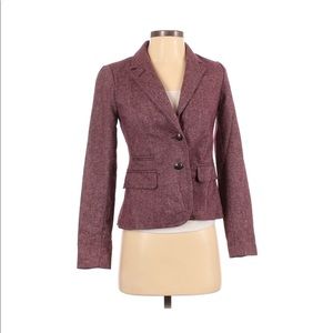 Banana Republic Burgundy Tweed Blazer, size 0